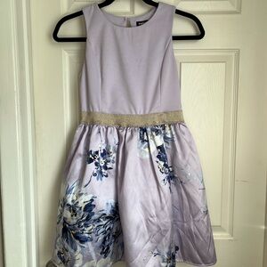 Zunie Lilac and Gold Floral Dress